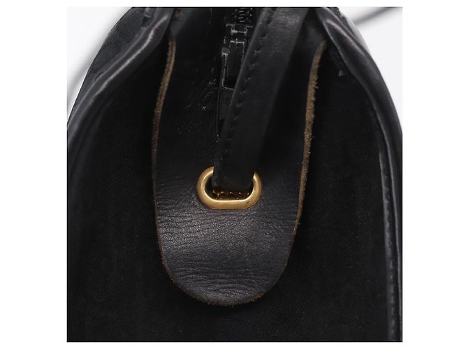 Borsa a tracolla Christian Dior Trotter Canvas Nera e Oro Auth ka6527A Nero - vista 10