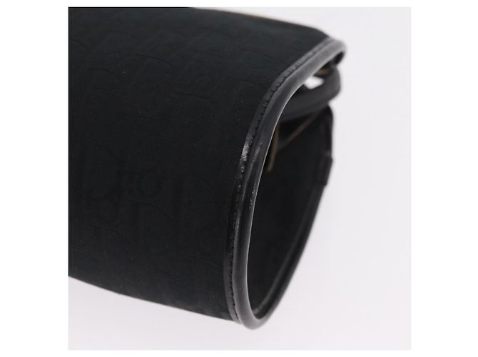 Borsa a tracolla Christian Dior Trotter Canvas Nera e Oro Auth ka6527A Nero - vista 15