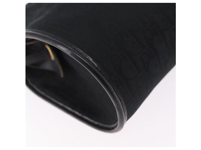 Borsa a tracolla Christian Dior Trotter Canvas Nera e Oro Auth ka6527A Nero - vista 16