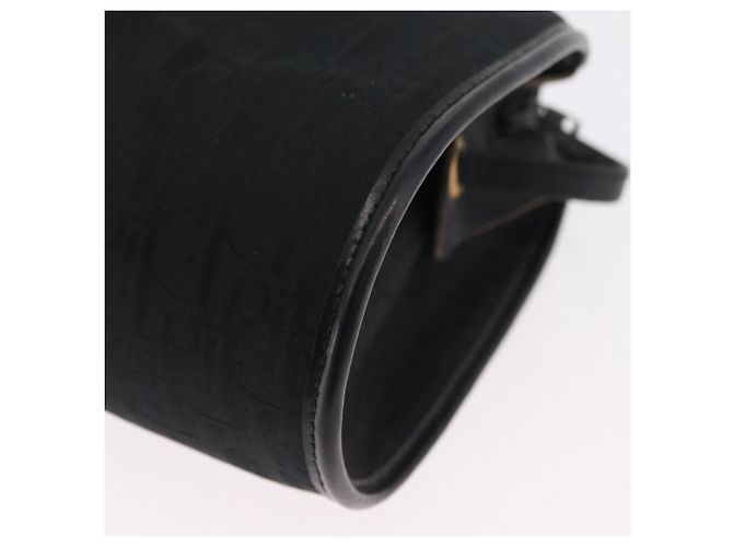 Borsa a tracolla Christian Dior Trotter Canvas Nera e Oro Auth ka6527A Nero - vista 17