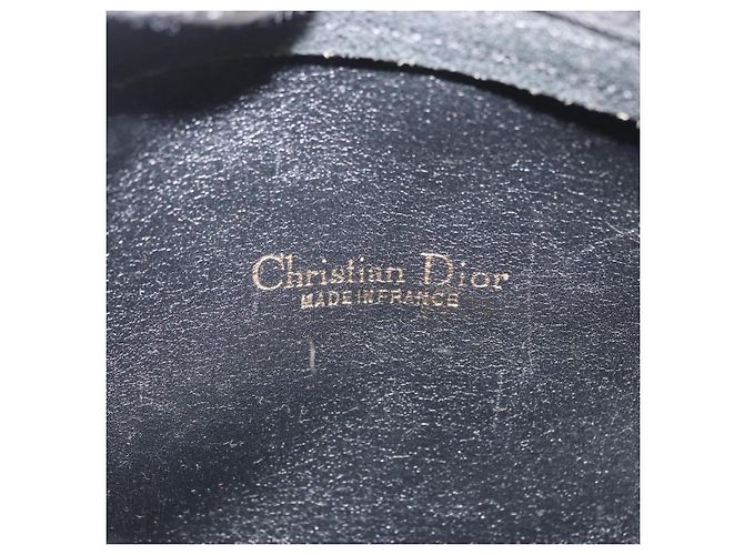 Borsa a tracolla Christian Dior Trotter Canvas Nera e Oro Auth ka6527A Nero - vista 20