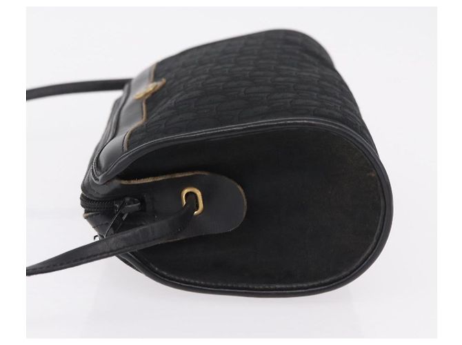 Borsa a tracolla Christian Dior Trotter Canvas Nera e Oro Auth ka6527A Nero - vista 4
