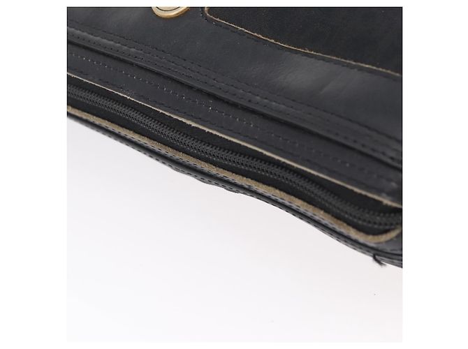 Borsa a tracolla Christian Dior Trotter Canvas Nera e Oro Auth ka6527A Nero - vista 7