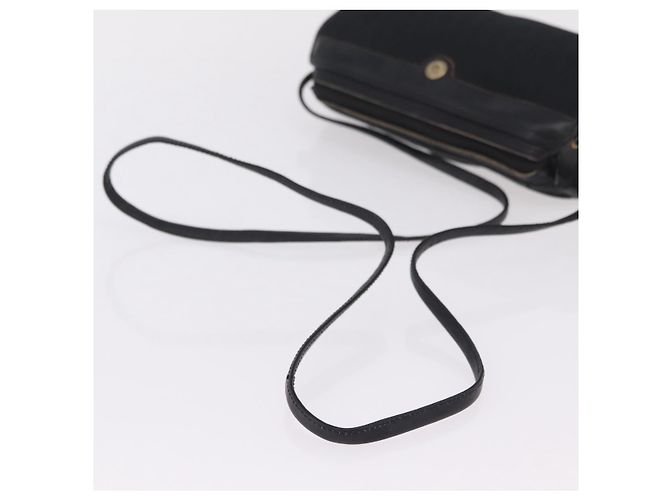 Borsa a tracolla Christian Dior Trotter Canvas Nera e Oro Auth ka6527A Nero - vista 8