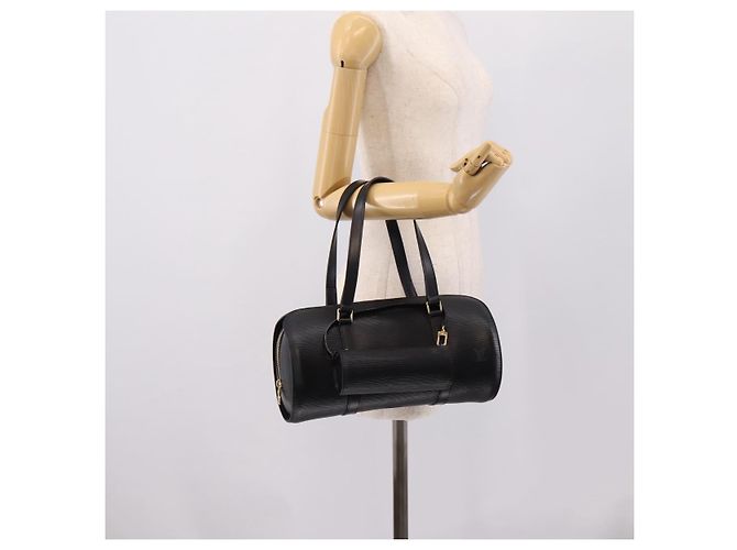 Borsa a mano LOUIS VUITTON Epi Soufflot Nera M52222 LV Auth 203679V Nero - vista 26