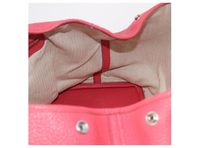Hermès HERMES Garden Party PM Tote Bag Leder Rosa Silber Auth ka6450V Pink - Ansicht 23