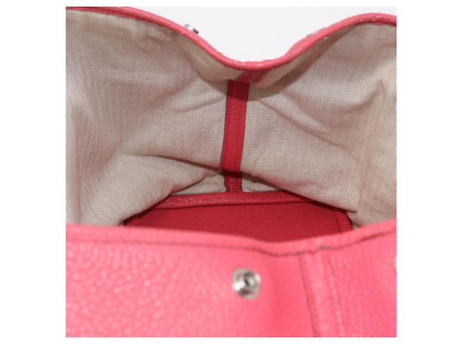 Hermès HERMES Garden Party PM Tote Bag Leder Rosa Silber Auth ka6450V Pink - Ansicht 24