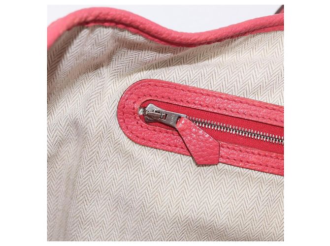 Hermès HERMES Garden Party PM Tote Bag Leder Rosa Silber Auth ka6450V Pink - Ansicht 25