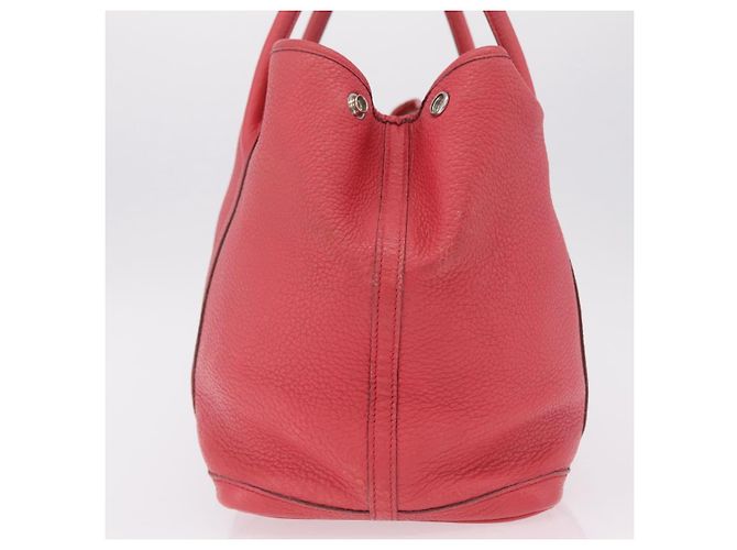 Hermès HERMES Garden Party PM Tote Bag Leder Rosa Silber Auth ka6450V Pink - Ansicht 3
