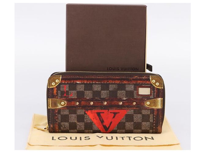 LOUIS VUITTON Damier Ebene Transformed Zippy Long Wallet M63490 LV Auth 206899M - view 12