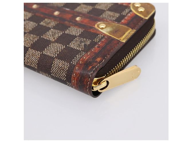 LOUIS VUITTON Damier Ebene Transformed Zippy Long Wallet M63490 LV Auth 206899M - view 15