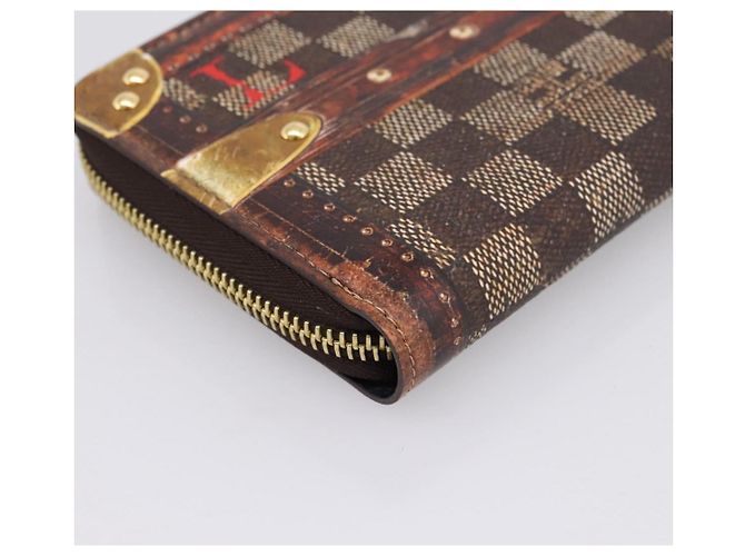 LOUIS VUITTON Damier Ebene Transformed Zippy Long Wallet M63490 LV Auth 206899M - view 16
