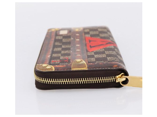 LOUIS VUITTON Damier Ebene Transformed Zippy Long Wallet M63490 LV Auth 206899M - view 3