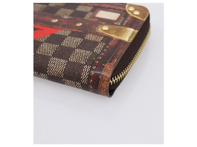 LOUIS VUITTON Damier Ebene Transformed Zippy Long Wallet M63490 LV Auth 206899M - view 7