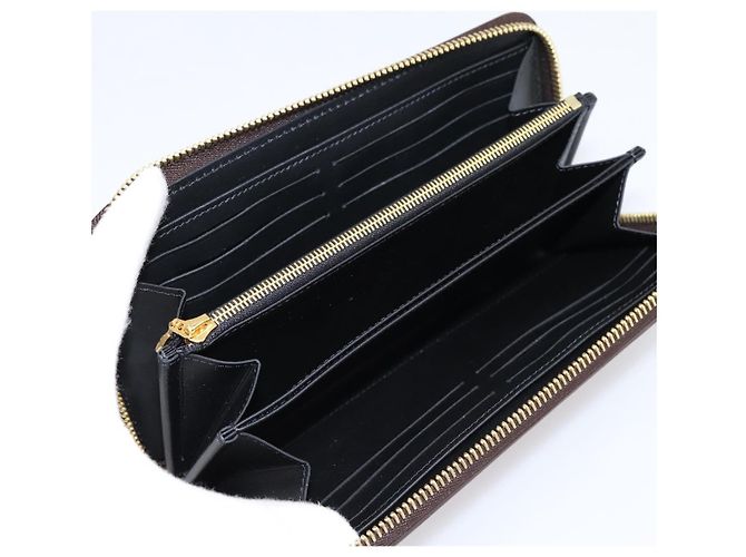 LOUIS VUITTON Damier Ebene Transformed Zippy Long Wallet M63490 LV Auth 206899M - view 9