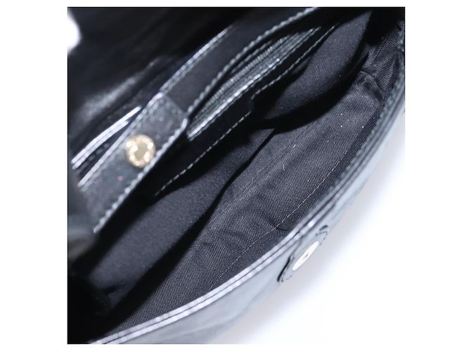 Bulgari Borsa a tracolla BVLGARI Chandra in pelle nera e oro autentica am12731V Nero D'oro - vista 10