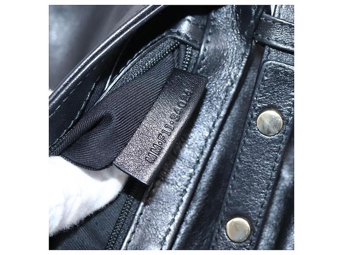 Bulgari Borsa a tracolla BVLGARI Chandra in pelle nera e oro autentica am12731V Nero D'oro - vista 12