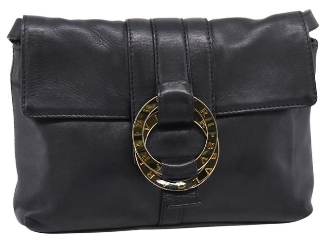 Bulgari Borsa a tracolla BVLGARI Chandra in pelle nera e oro autentica am12731V Nero D'oro - vista 13