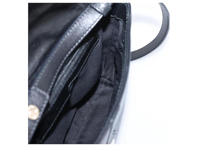 Bulgari Borsa a tracolla BVLGARI Chandra in pelle nera e oro autentica am12731V Nero D'oro - vista 19