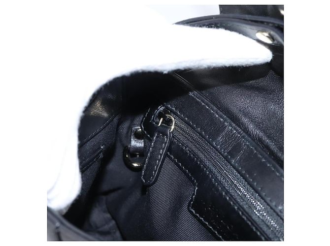 Bulgari Borsa a tracolla BVLGARI Chandra in pelle nera e oro autentica am12731V Nero D'oro - vista 21