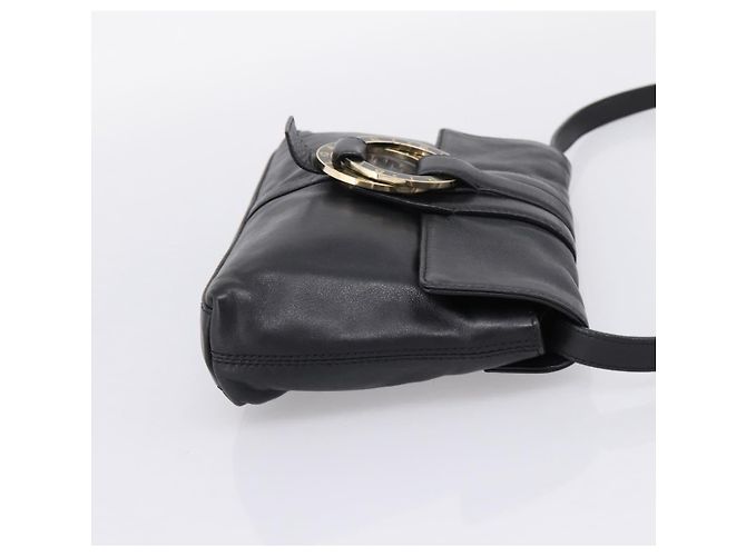 Bulgari Borsa a tracolla BVLGARI Chandra in pelle nera e oro autentica am12731V Nero D'oro - vista 4