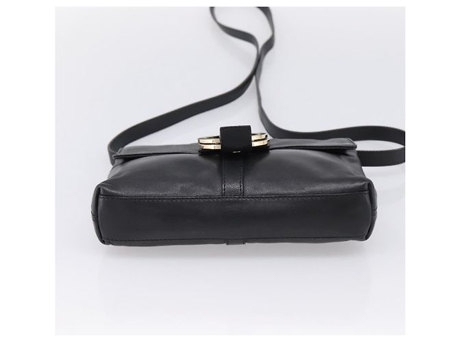 Bulgari Borsa a tracolla BVLGARI Chandra in pelle nera e oro autentica am12731V Nero D'oro - vista 5