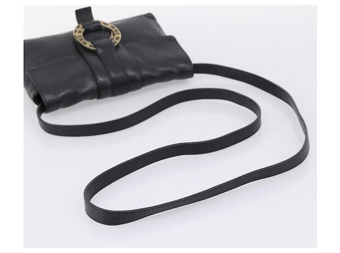 Bulgari Borsa a tracolla BVLGARI Chandra in pelle nera e oro autentica am12731V Nero D'oro - vista 7
