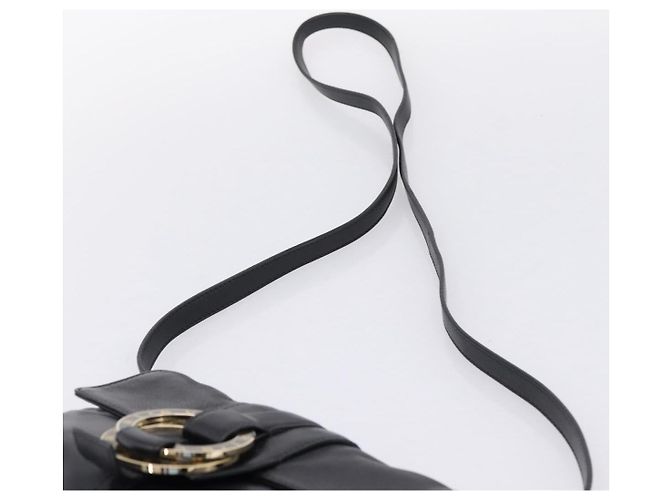 Bulgari Borsa a tracolla BVLGARI Chandra in pelle nera e oro autentica am12731V Nero D'oro - vista 8