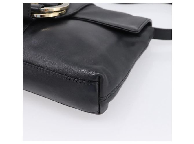 Bulgari Borsa a tracolla BVLGARI Chandra in pelle nera e oro autentica am12731V Nero D'oro - vista 9