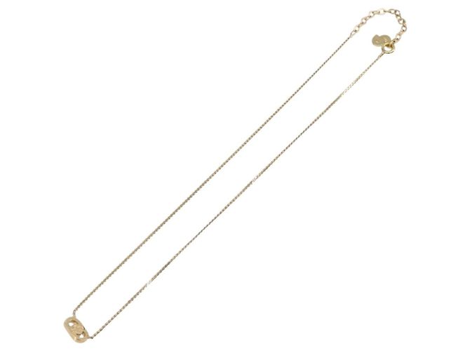 Collana Christian Dior metallo Gold Auth 205475 D'oro - vista 10
