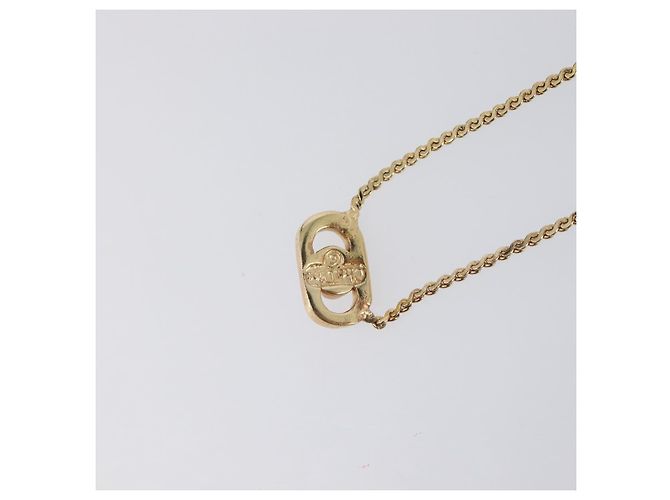 Collana Christian Dior metallo Gold Auth 205475 D'oro - vista 11