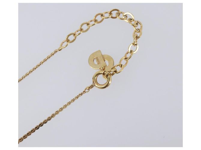 Collana Christian Dior metallo Gold Auth 205475 D'oro - vista 18