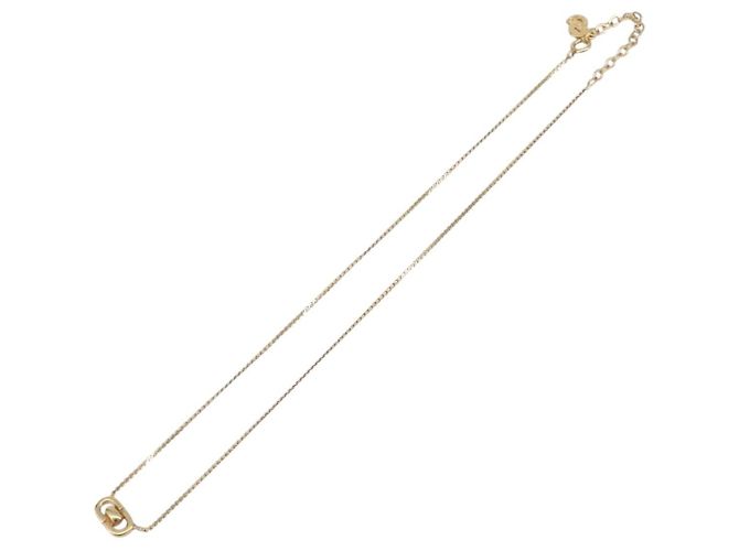 Collana Christian Dior metallo Gold Auth 205475 D'oro - vista 2
