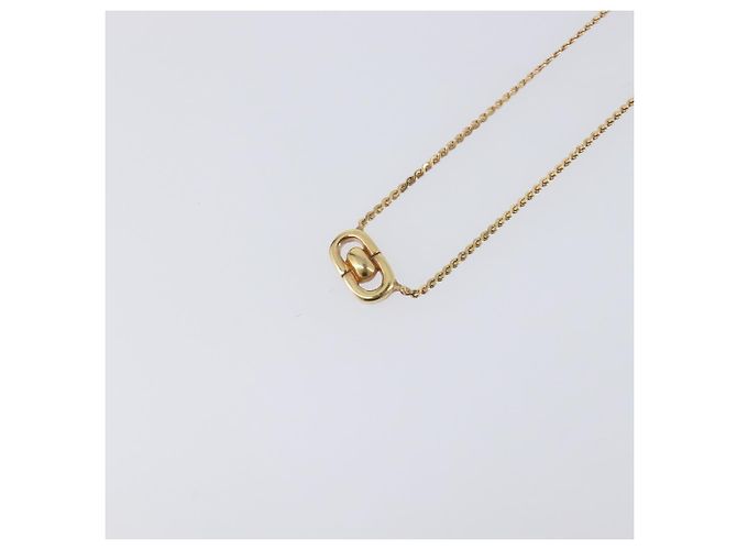 Collana Christian Dior metallo Gold Auth 205475 D'oro - vista 3