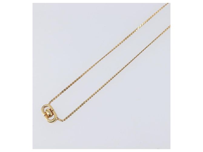 Collana Christian Dior metallo Gold Auth 205475 D'oro - vista 4