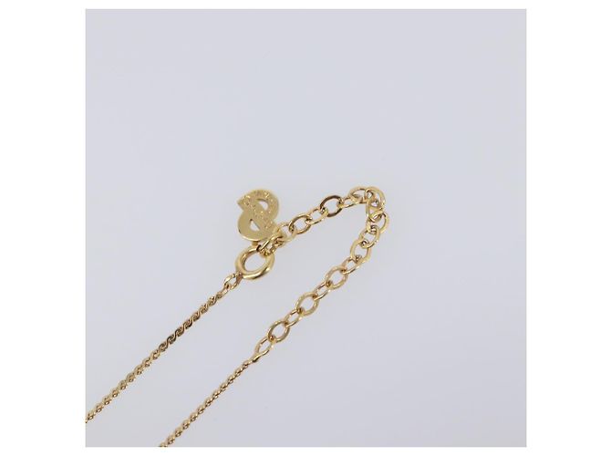 Collana Christian Dior metallo Gold Auth 205475 D'oro - vista 8