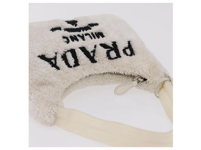 Sac à main pochette PRADA pile White Silver Auth 202515A Argenté Blanc - vue 14