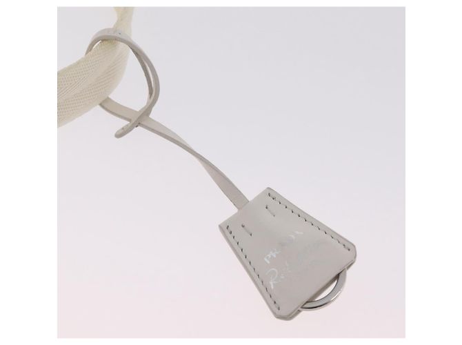 Sac à main pochette PRADA pile White Silver Auth 202515A Argenté Blanc - vue 20