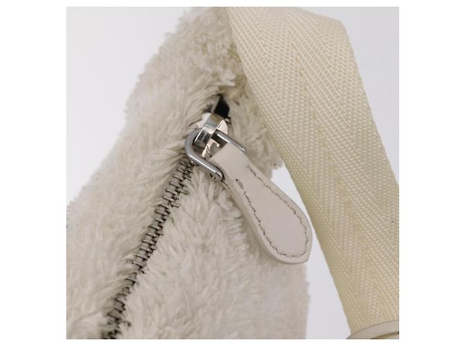 Sac à main pochette PRADA pile White Silver Auth 202515A Argenté Blanc - vue 22