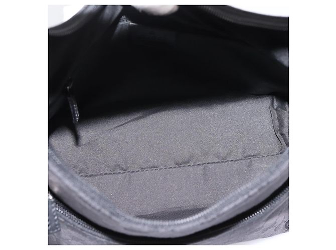 Borsa a tracolla GUCCI GG Canvas Nero Argento 001 3386 Auth 207352A - vista 10