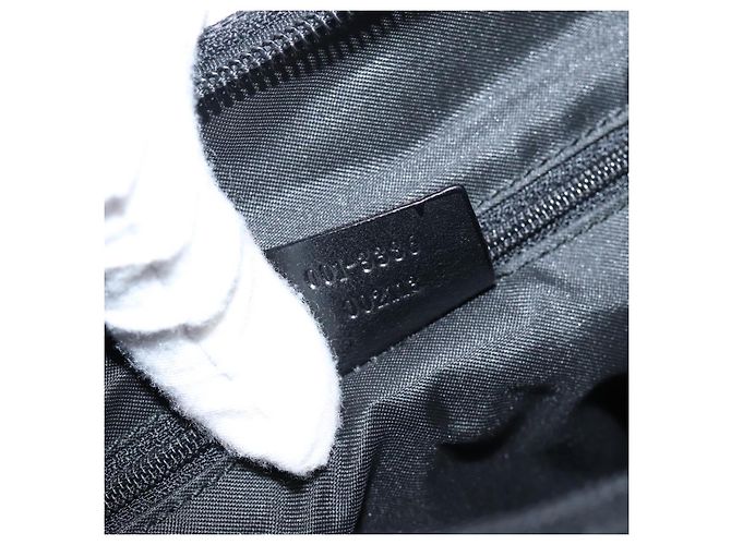 Borsa a tracolla GUCCI GG Canvas Nero Argento 001 3386 Auth 207352A - vista 11