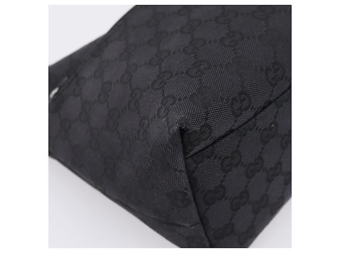 Borsa a tracolla GUCCI GG Canvas Nero Argento 001 3386 Auth 207352A - vista 14