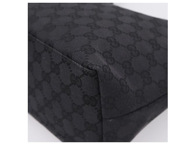 Borsa a tracolla GUCCI GG Canvas Nero Argento 001 3386 Auth 207352A - vista 15
