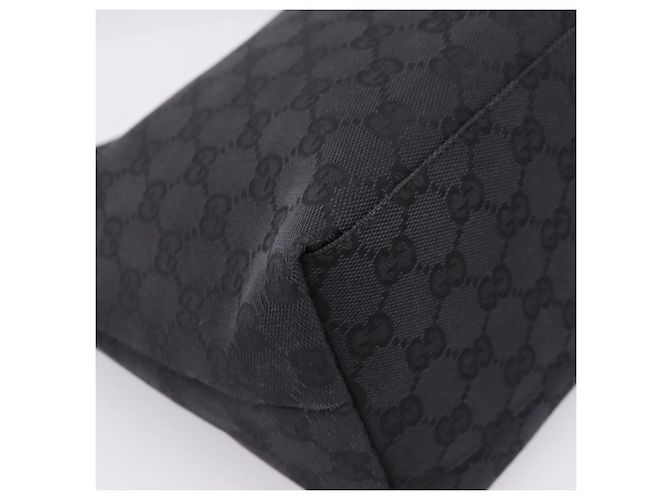 Borsa a tracolla GUCCI GG Canvas Nero Argento 001 3386 Auth 207352A - vista 16