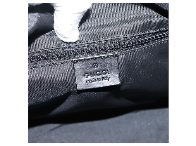 Borsa a tracolla GUCCI GG Canvas Nero Argento 001 3386 Auth 207352A - vista 18