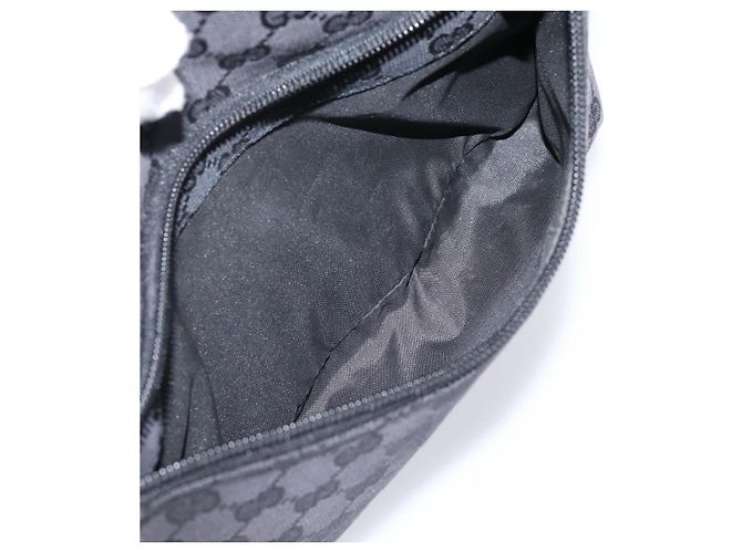 Borsa a tracolla GUCCI GG Canvas Nero Argento 001 3386 Auth 207352A - vista 23