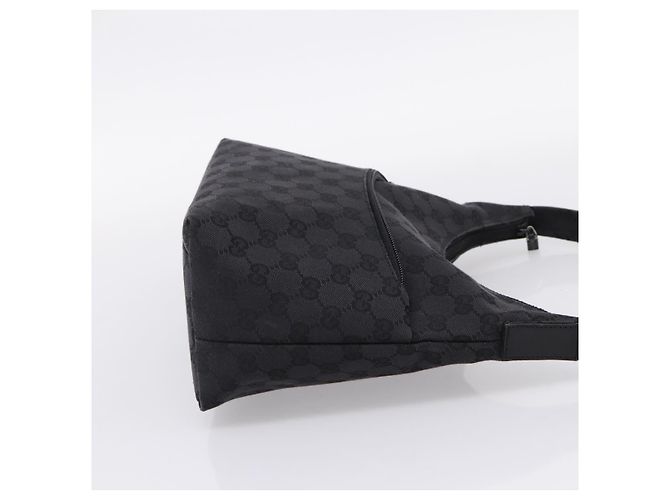 Borsa a tracolla GUCCI GG Canvas Nero Argento 001 3386 Auth 207352A - vista 4