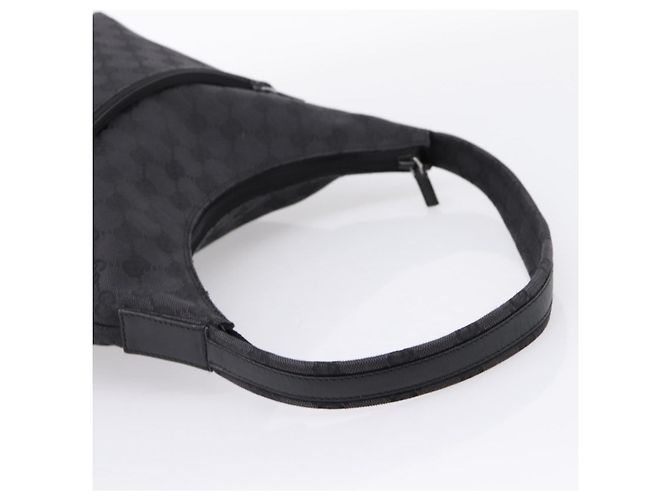 Borsa a tracolla GUCCI GG Canvas Nero Argento 001 3386 Auth 207352A - vista 7