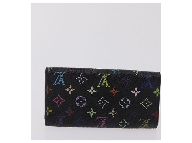 LOUIS VUITTON Monogram Multicolor Wallet 2 Set Black LV Auth 207527 Noir - vue 13