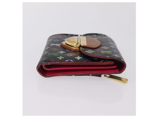 LOUIS VUITTON Monogram Multicolor Wallet 2 Set Black LV Auth 207527 Noir - vue 4